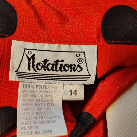Notations Red Polka Dot Vintage Blouse - Picture 3 of 3